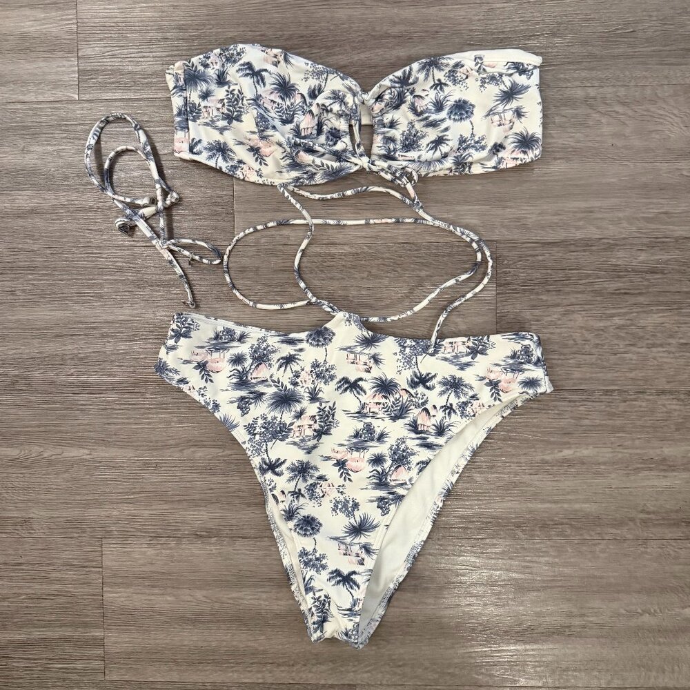 Abercrombie & Fitch NWOT Bikini Palm Tree Print Set